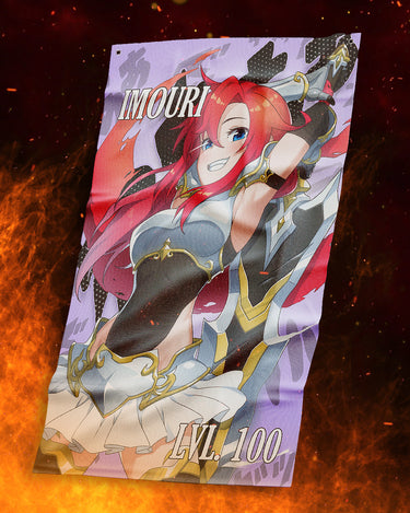 Lvl 100 Anime Girl in Armor Wall Banner Imouri
