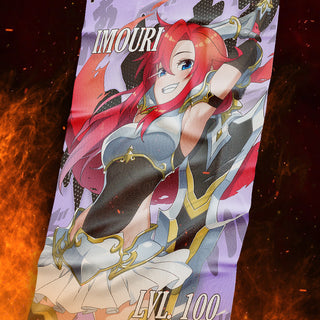 Lvl 100 Anime Girl in Armor Wall Banner Imouri