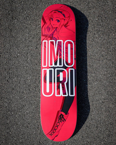 Imouri Red Rider Anime Girl Skateboard Deck