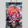 Anime character JDM keychain on a display card with 'Chibi Chains' branding.
