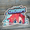 Chibi Anime Shark Girl Peeker Decal Sticker Imouri