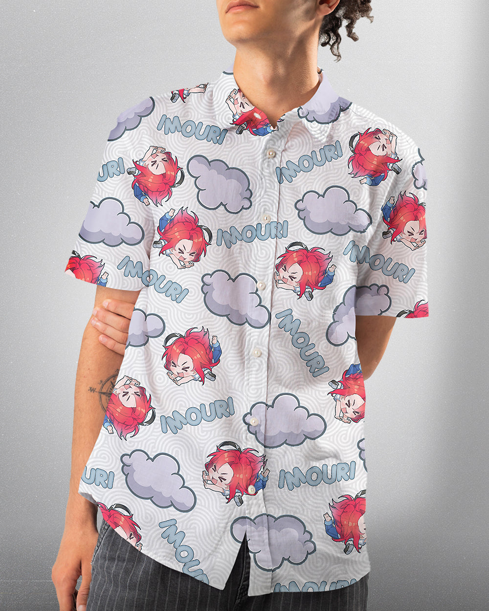 Sky Dive Short Sleeve Button Up Hawaiian Shirt
