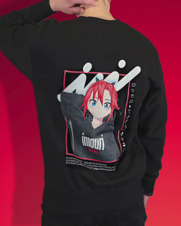 Cute 3D Anime Girl Pullover Sweatshirt