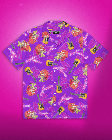Rockstar Short Sleeve Button Up Hawaiian Shirt