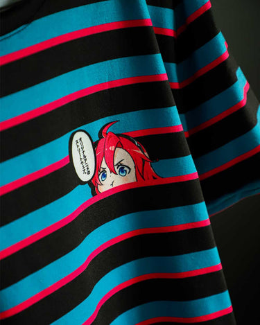 Chibi Peeker Striped Anime Shirt Imouri