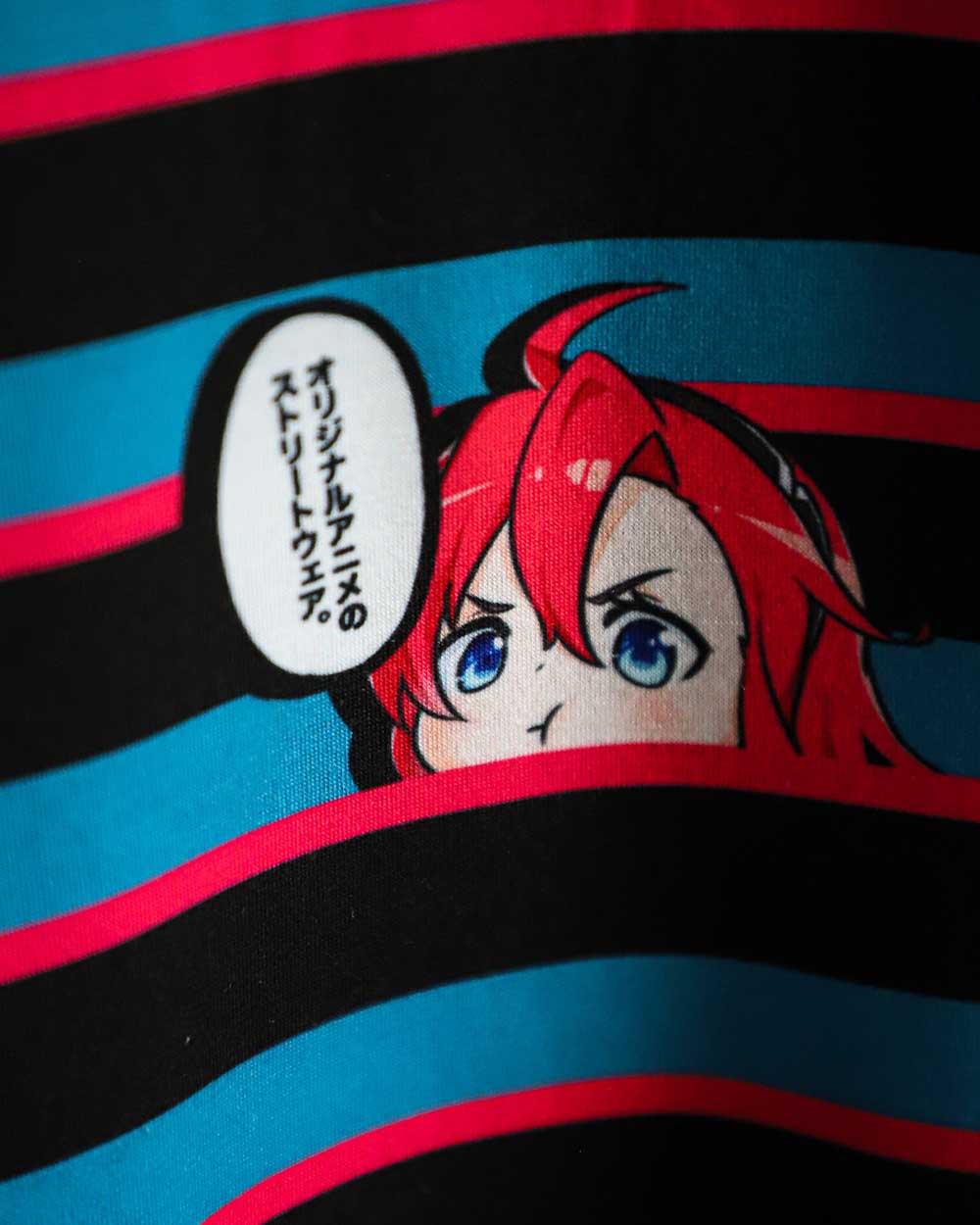 Chibi Peeker Striped Anime Shirt Imouri