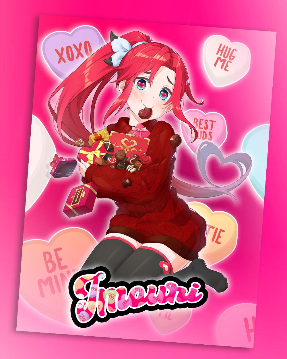 Imouri-Chan Sweet Tooth Matte Anime Poster Print Valentine's 2022