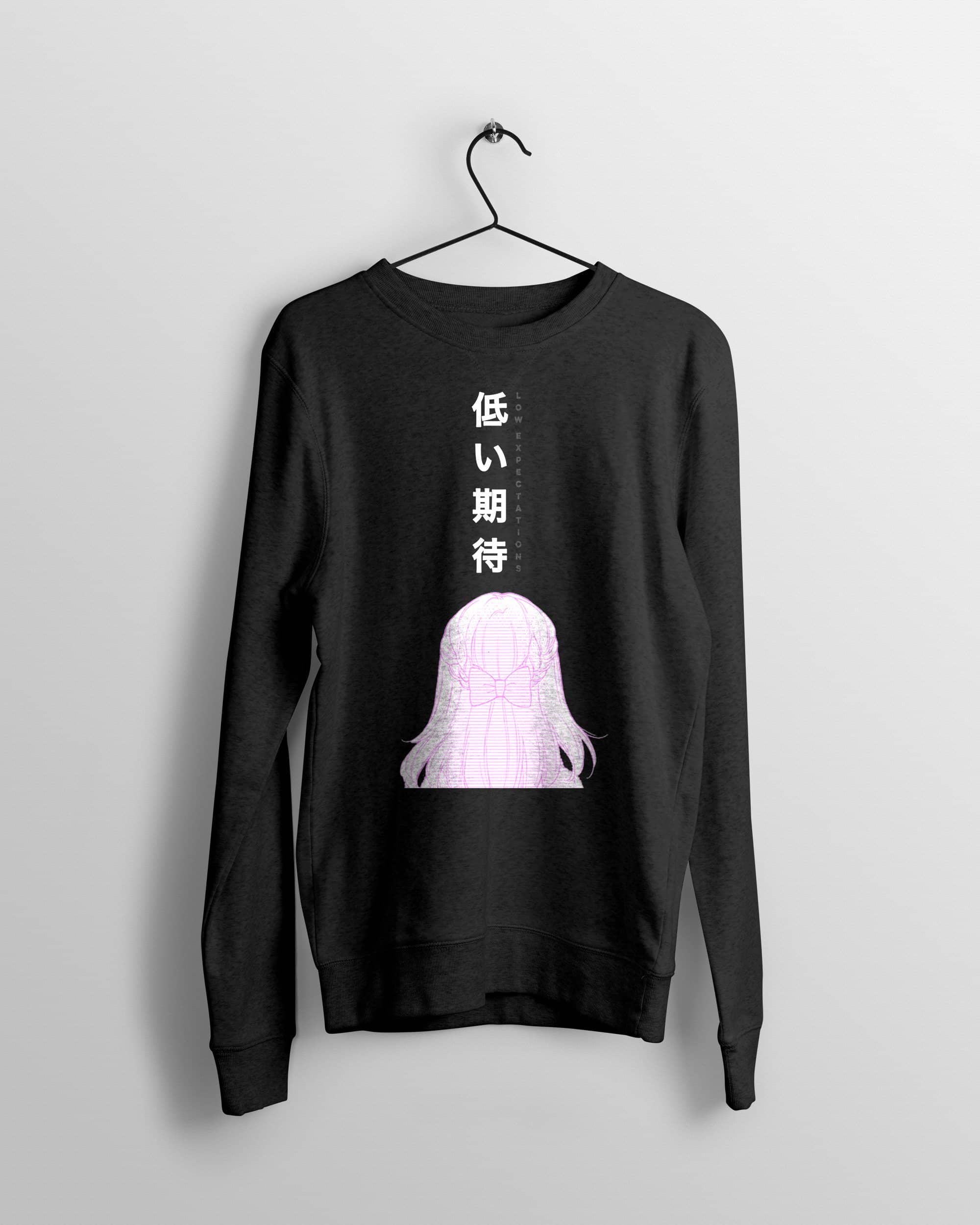 Low Expectations Anime Girl Sweatshirt