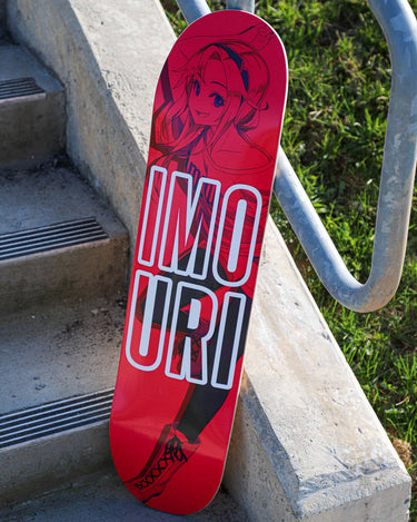 Imouri Red Rider Anime Girl Skateboard Deck